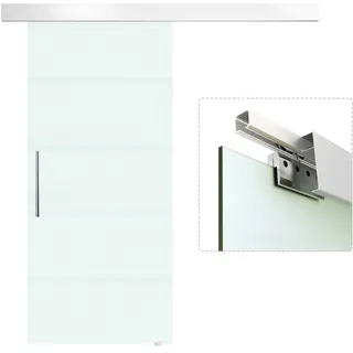 HOMCOM Innentür Alulegierung, Glas