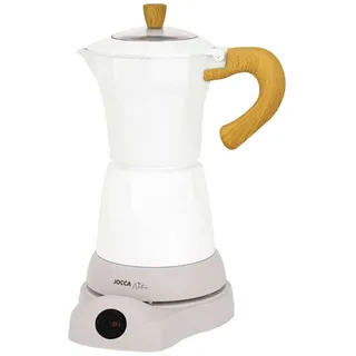 Jocca elektrische Espresso Kaffeemaschine in weiß für bis zu 6 Tassen mit 360° drehbarem Kopf,