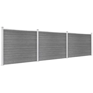 vidaXL WPC Sichtschutzzaun Element Set 526 x 146 cm grau