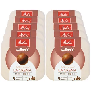 CoffeeB Melitta Bella Crema Lungo 9 Coffee Balls 51 g, 10er Pack