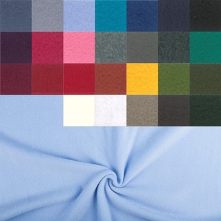 Polarfleece Meterware antipilling - Fleecestoff weich/kuschelig - Kuschelfleece Uni - Polyesterfleece - Winterstoff - 50 x 150 cm, Farbe: 002 h.blau