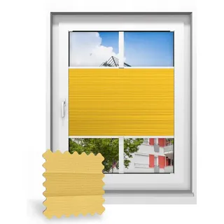 Wabenplissee nach Maß, Gelborange 706120, 50 x 75 cm, Wabenplissees individuell maßangefertigt