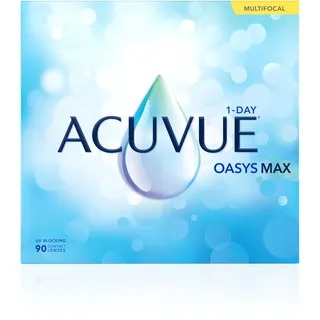 Acuvue Johnson – Johnson ACUVUE OASYS MAX 1-Day MULTIFOCAL 90 Gleitsichtlinsen für den Nah-, Zwischen- und Fernbereich – Tageskontaktlinsen mit -0.50 dpt und BC 8.4 – UV Schutz & angenehmes Tragegefühl