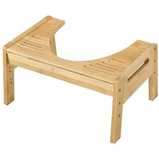 [en.casa] Toilettenhocker Kalajoki Toilettenhilfe Klohocker WC-Tritthocker WC Hocker für Erwachsene Bambus