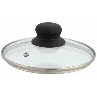 Domotti Glasdeckel 32 cm mit Entlüftung Topfdeckel Kochtopfdeckel Sichtdeckel Edelstahlrand Griff hitzebeständig
