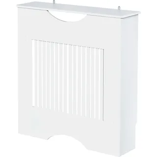 HOMCOM Heizkörperverkleidung, Heizungsabdeckung, Abdeckung, MDF, Weiß, 78 x 19 x 82cm   Aosom