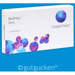 CooperVision Biofinity Toric 3 St. / 8,70 BC / 14,50 DIA / -1,50 DPT / -1,25 CYL / 90° AX