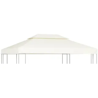 vidaXL Pavillon-Ersatzdach 310 g/m2 Cremeweiß 3x4 m