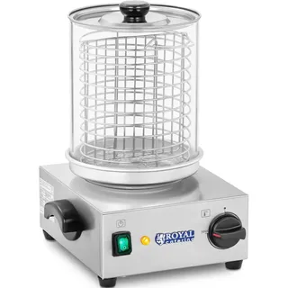 Royal Catering Hot-Dog-Maker 800 W - bis zu 40 Würstchen - Silber