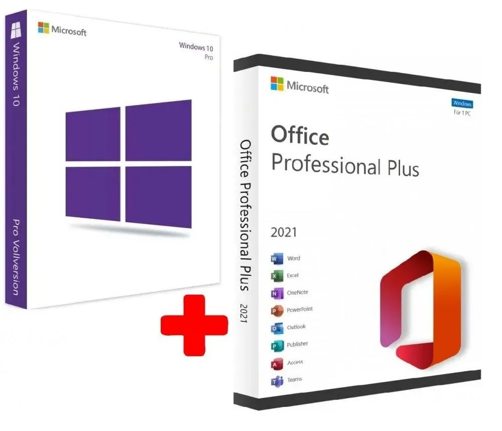 Microsoft Office 2021 Professional Plus & Windows 10 Professional. Aktivierungss...