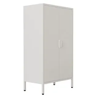 VCM Highboard Flokas M 919944, weiß, 60 x 110 x 35cm, Industrie Style, aus Metall
