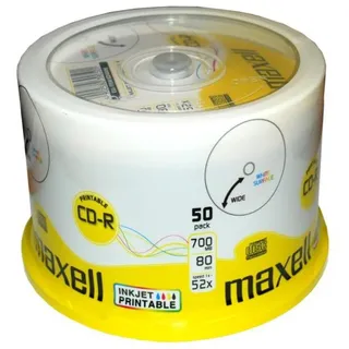Maxell CD-R 80 Inkjet white, Cake 50