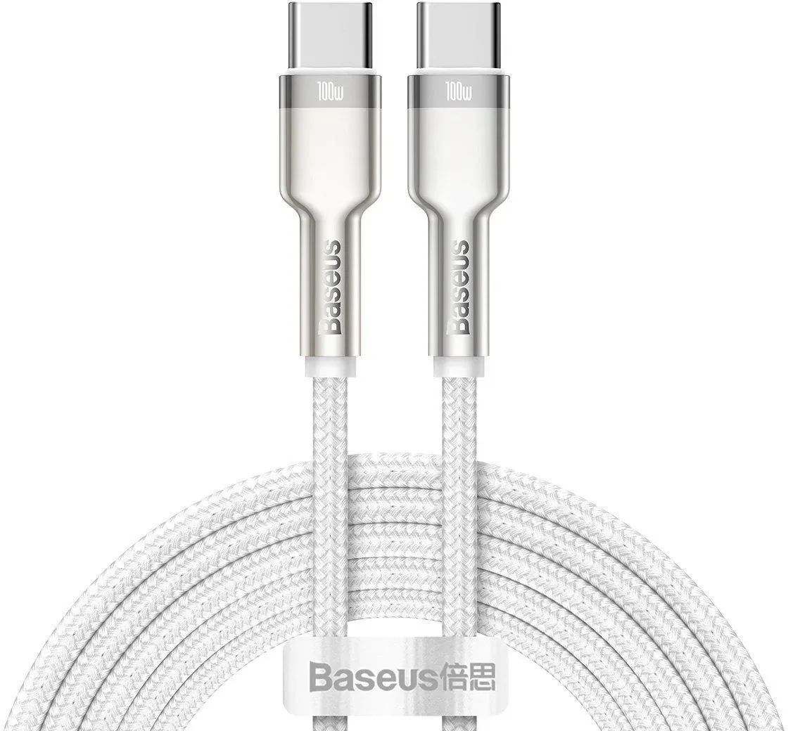 Baseus Cafule USB Type C Kabel, C Stecker - C Stecker, 100W, weiß, 2m