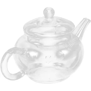 Mikinona Klarglasteekanne Mit Sieb Für Teestuben Tragbare Glas Teekanne Zum Aufbrühen Und Kochen Von Tee Kleine Haushaltsteekanne Aus Glas Mit Hoher Temperaturbeständigkeit Und Direkter Beh