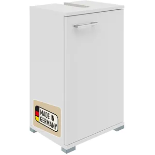 Probus Basic Badunterschrank 40 cm – Moderner Waschbeckenunterschrank in weißem Design mit viel Stauraum – Made in Germany, Weiß
