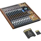 Tascam Model 16 Mischpult mit Speicherkarte 32GB (Studio- und Livemixer), Mischpult