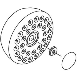 Hansgrohe Strahlkörper Bodyvette Seitenbrause 97471000 chrom mit Strahlscheibe hellgrau