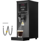 VEVOR kommerzieller Wasserkocher 10 L, elektrischer Heißwasserspender mit Heizrohr aus Edelstahl, 2500 W, schrittweise schnelle Aufheizung, 50 L pro Stunde, Heißwasserkessel, für Kaffee Tee Restaurant