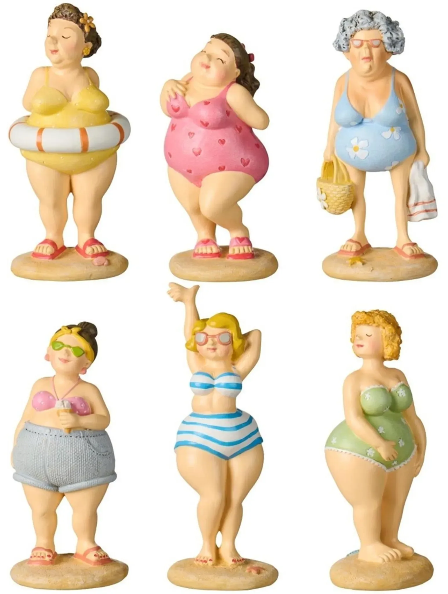 IB Laursen Dekofigur Strandkönigin - verschiedene Figuren, 1 Figur, 14-17 cm, zufällige Wahl