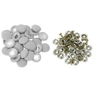 60 Stück/Set Auto Dach Snap Nieten für Dachhimmel Reparatur - Einfache Installation mit Schrauben und Nägeln, kariert grau