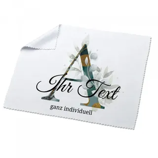 Glasreinigungstuch-Brillenputztuch "Aquarell" mit Buchstabe oder Motiv