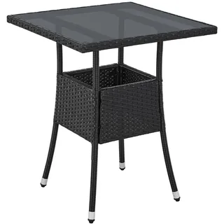 quadratisch 60 x 60 cm Schwarz