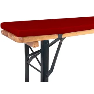 TexDeko Bankauflage 220 x 25 x 4 cm rot 1 St.