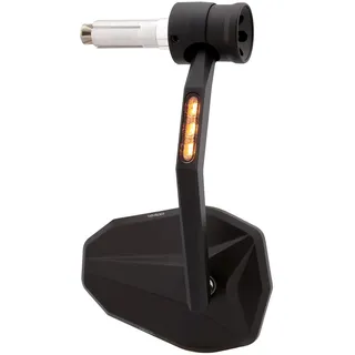 Highsider Lenkerendenspiegel mit LED Blinker Schwarz