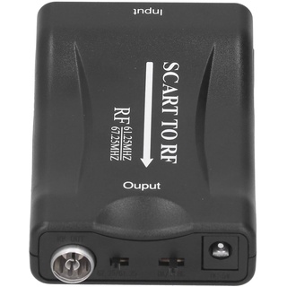 SCART-zu-Wandler-Videoadapter, RF-Ausgangskonverter mit 67,25 MHz / 61,25 MHz für TV-Box, 5-V / 500-mA-HF-Videokonverter