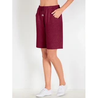 None Bermudas, Damen, Gr. 54, Normalgrößen, rot (bordeaux), 95% Baumwolle, 5% Elasthan, unifarben, kurz, Hosen
