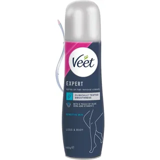 Veet Beinhaarentfernungsspray für empfindliche Haut, 150 ml)