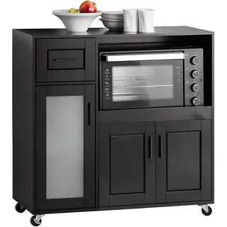SoBuy Mikrowellenschrank, Schwarz