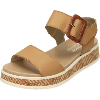 Rieker Evolution Damen Sandaletten W0800, Frauen Sandalen,Strandschuhe,Sommersandalen,bequem,flach,Sommerschuhe,Freizeitschuhe,offene,beige (60),41 EU / 7.5 UK - 41 EU