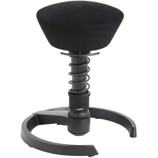 Aeris Bürohocker, Schwarz, Metall, Textil, rund, 55x45.66x55 cm, Made in Germany, Oeko-Tex® Standard 100, AGR-geprüft, Arbeitszimmer, Bürostühle, Bürohocker