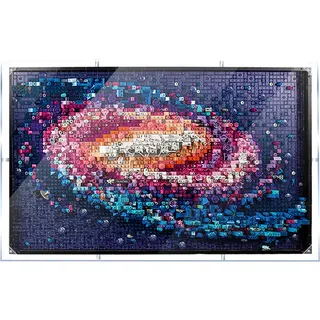 Acryl Vitrine für Lego 31212 Milchstraße Pixel Art Bauset Staubdichte Transparente Box - Nur Vitrine Schaukasten Kompatibel mit Lego 31212