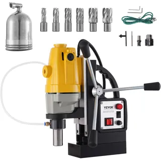 Vevor 1100 w Magnetbohrmaschine mit 1-1/2 Zoll (40 mm) Bohrdurchmesser MD40 Magnetbohrmaschine 12000 n Magnetkraft Magnetbohrsystem 670 U/min mit