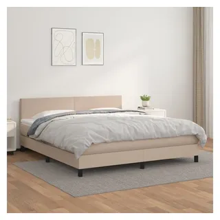 vidaXL Boxspringbett Matratze Cappuccino-Braun 180x200 cm Kunstleder