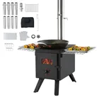 VEVOR Zeltofen 394 x 608 x 425 mm Campingherde 365 x 250 x 255 mm Kammergröße Gartenofen Campingofen Werkstattofen Holzofeno outdoor kocher outdoor Küche für Camping Outdoor Heizung