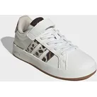 Sneaker ADIDAS SPORTSWEAR "GRAND COURT 3.0 EL C", Mädchen, Gr. 35, weiß (core weiß, crystal linen, aurora coffee), Synthetik, Schuhe Sneaker, mit Klettverschluss, für Kinder