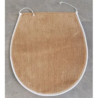 Uni Karamell Beige WC Bezug / Deckelbezug 47x50 cm. Florhöhe: 10mm