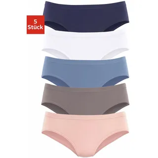 VIVANCE Jazz-Pants Slips (5er-Pack), aus elastischer Baumwoll-Qualität, bunt