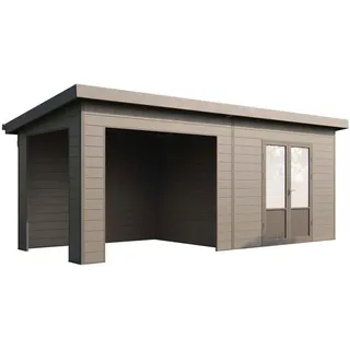 Wolff Finnhaus WPC Gartenhaus Tona 6024 28 Anthrazit