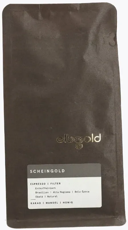 Elbgold Kaffee Espresso Scheingold Entkoffeiniert 250g
