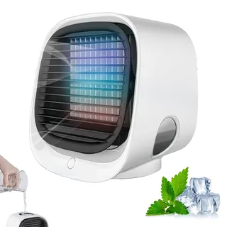 Aira Breeze Luftkühler, Air Breeze Luftkühler, Tischventilator mit Wasserkühlung, Tragbarer Kühlender Ventilator mit 3 Windgeschwindigkeiten für Familie, Reisen, Auto
