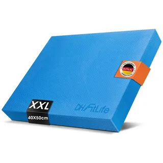 DH FitLife Balance Pad Balancekissen ideal für Gleichgewicht- & Stabilitätstraining, (Unterstützt Balance- & Krafttraining, Perfekt für Yoga, Pilates & Core-Training), Physiotherapie & Fitness Kissen blau 50 cm