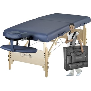 Master Massage Coronado Mobile Massageliege Kosmetikliege Therapiebett Behandlungsliege Massagebank Klappbar Holz 71cm Königsblau