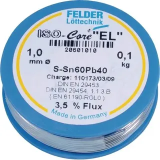 Lötdraht ISO-Core® EL 1mm 250g S-Sn60Pb40 FELDER