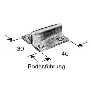 GEZE Bodenführung Standard Weiß