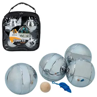 AKTIVE 54035 - Professionelles Petanque-Set mit 4 Sportbällen