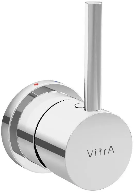 Vitra Einhebelmischer A45671TPX für WC 7748N003, seitlich integrierte Thermostat-Armatur, chrom